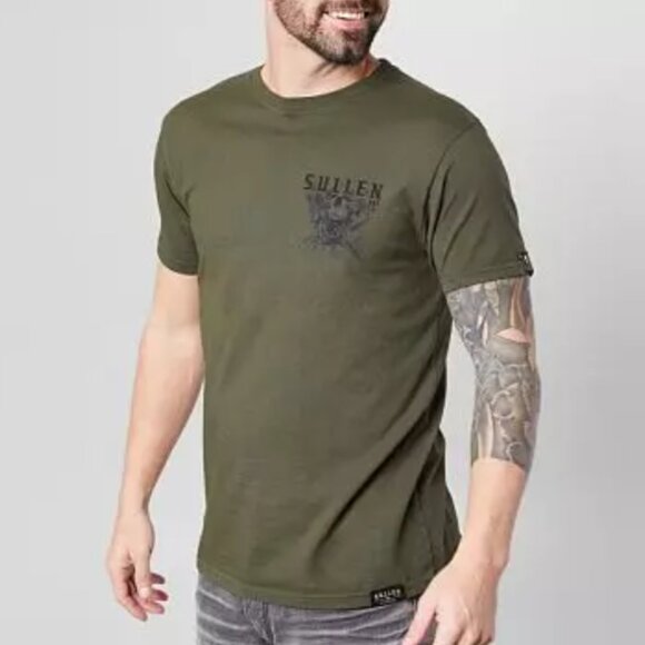 Sullen Men's Neptune Premium Short Sleeve T-Shirt in olive Size Small Petite NWT - Picture 2 of 8